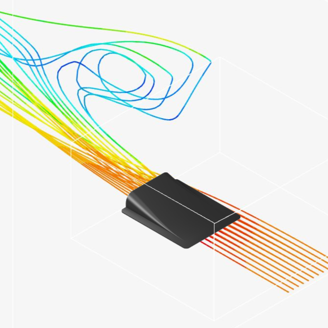 Simple Speed Splitter Diffuser Tunnel  CFD Particle Trace